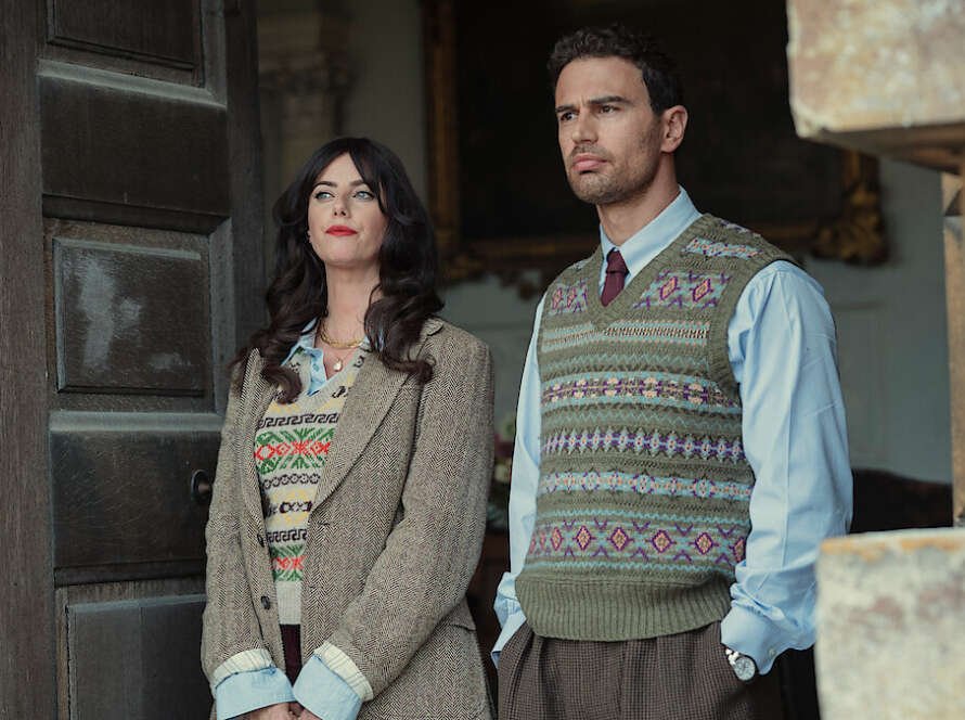 The Gentlemen inspired crime drama series with a powerful man standing outside a British estate