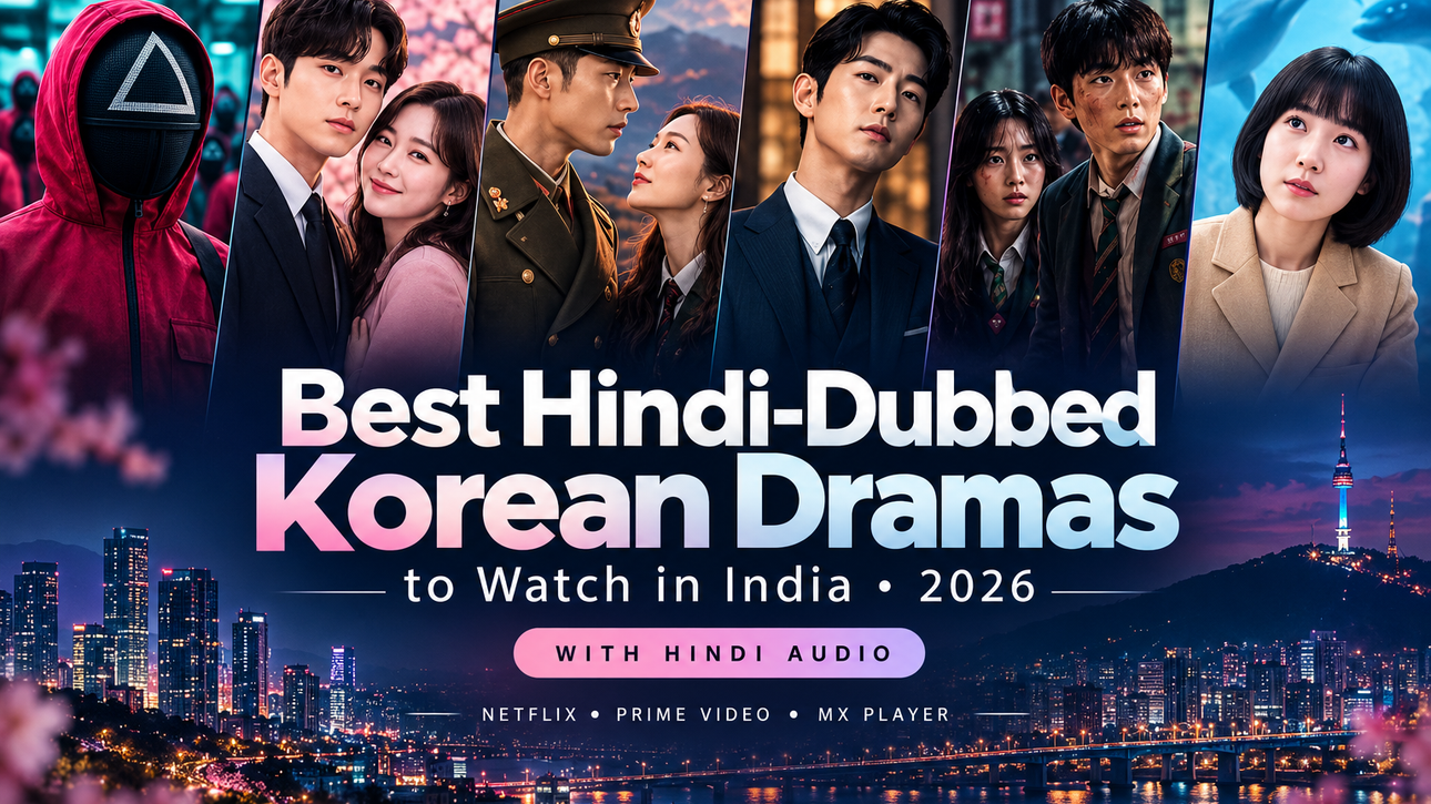 Korean drama recommendations for Indian viewers, featuring Squid Game, Business Proposal, Crash Landing on You, Vincenzo and other popular K-dramas. Copy alt text
