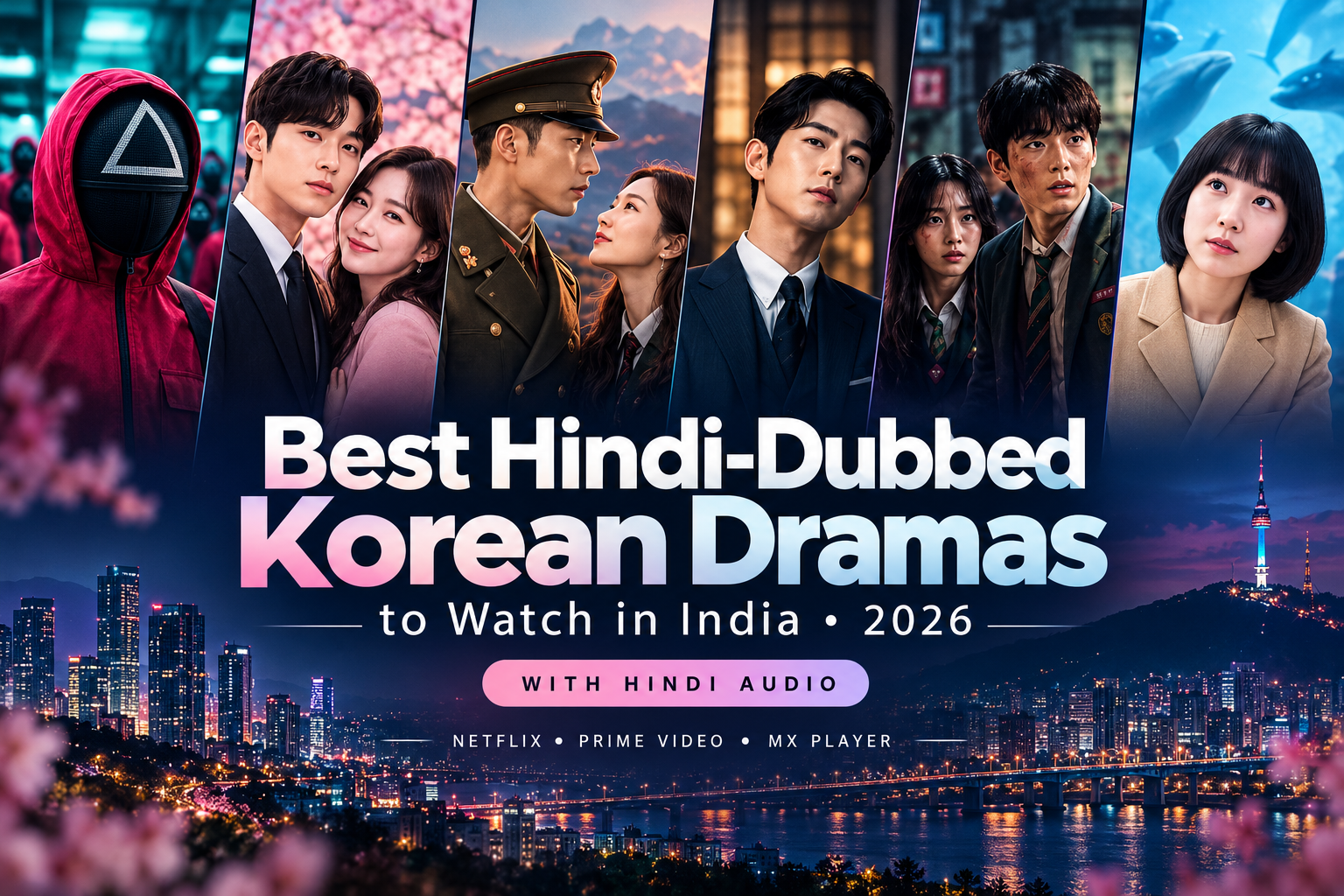 Korean drama recommendations for Indian viewers, featuring Squid Game, Business Proposal, Crash Landing on You, Vincenzo and other popular K-dramas. Copy alt text